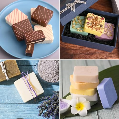 Leawall Silicone Square soap Making Mould 1pc 6 Cavity soap Mould Baking, Cake Decorating, ice Cube, Jelly, Candles Ice Cube Tray(1 Pc,Multicolor) - Image 5
