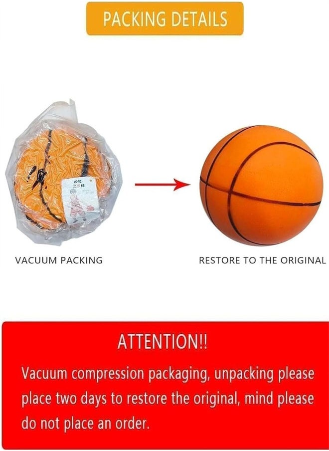 Generic - Silent Basketball, Bouncing Ball Silent Basketball,Training Foam Ball No Noise Basketball, Indoor Bouncing Ball Silent Basketball with Net for Various Indoor Activities - Image 1