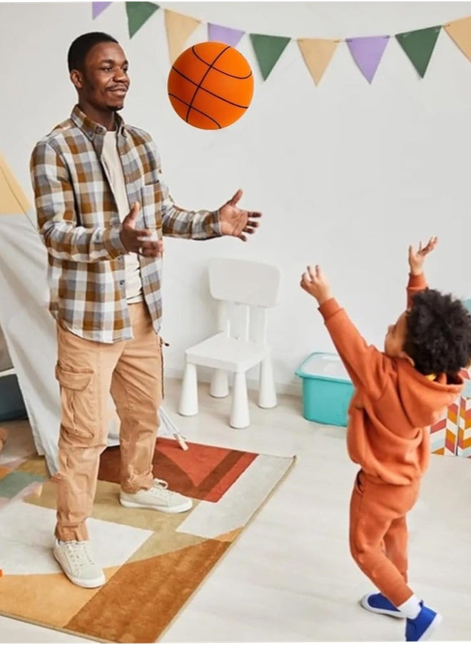 Generic - Silent Basketball, Bouncing Ball Silent Basketball,Training Foam Ball No Noise Basketball, Indoor Bouncing Ball Silent Basketball with Net for Various Indoor Activities - Image 1