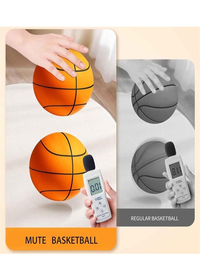Generic - Silent Basketball, Bouncing Ball Silent Basketball,Training Foam Ball No Noise Basketball, Indoor Bouncing Ball Silent Basketball with Net for Various Indoor Activities - Image 1