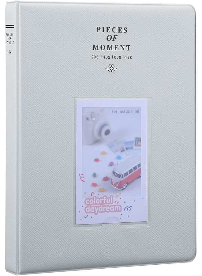 erorex 128 Pockets Mini Photo Album Fits For Fujifilm Instax Mini 11 Mini 9 Mini 8 Mini 90 Mini 25 Polaroid Snap Pic 300 Kodak Mini 3 Inch Film Smokey White - Image 1
