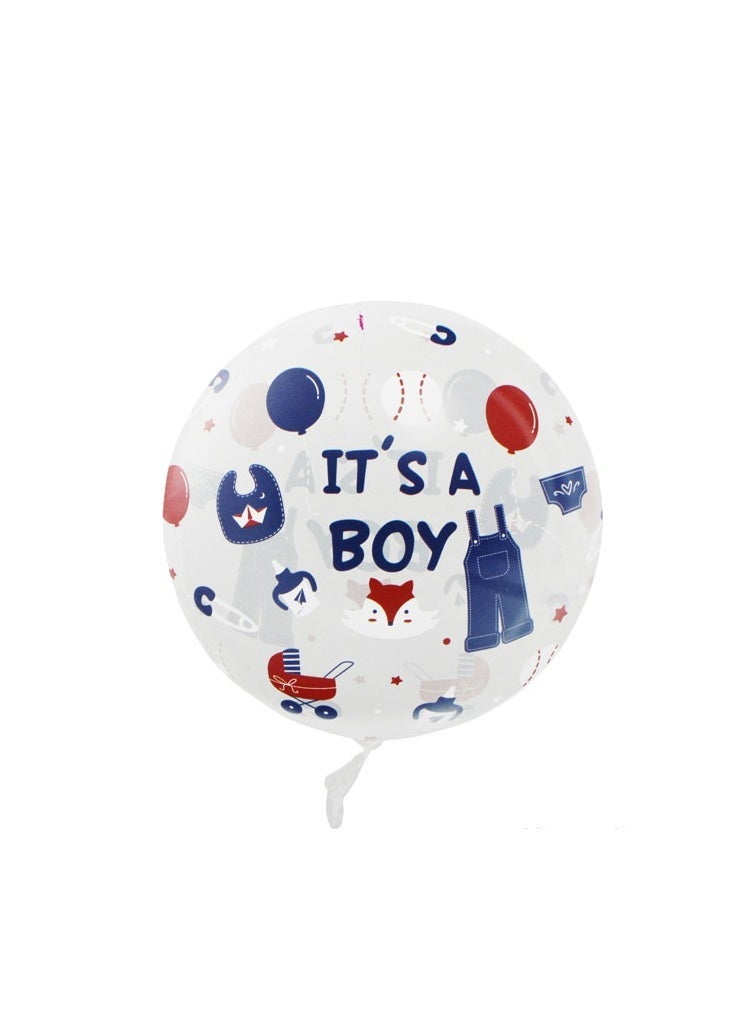 بارتي فن إنها بالونات شفافة للصبي - لون أزرق - Image 1