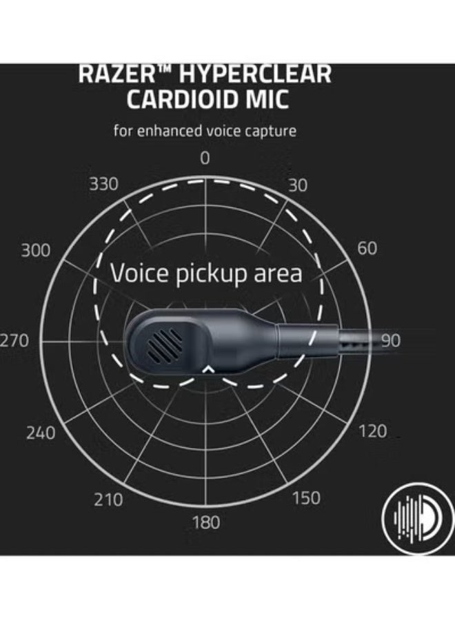 RAZER BlackShark V2 X Gaming Headset: 7.1 Surround Sound - 50mm Drivers - Memory Foam Cushion - for PC, Mac, PS4, PS5, Switch, Xbox One, Xbox Series X|S, Mobile - 3.5mm Audio Jack - White - Image 3