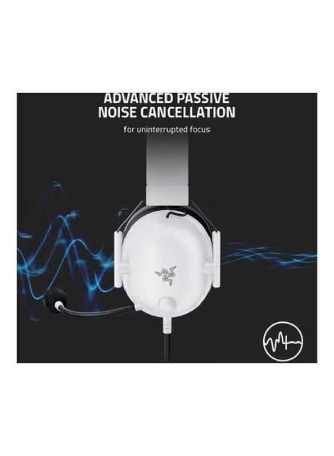 RAZER BlackShark V2 X Gaming Headset: 7.1 Surround Sound - 50mm Drivers - Memory Foam Cushion - for PC, Mac, PS4, PS5, Switch, Xbox One, Xbox Series X|S, Mobile - 3.5mm Audio Jack - White - Image 4