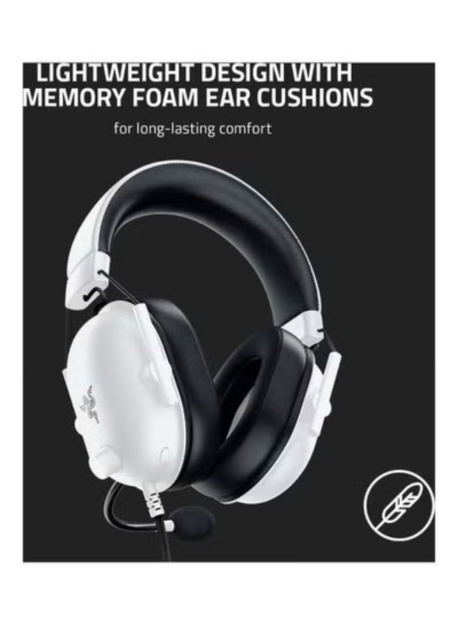 RAZER BlackShark V2 X Gaming Headset: 7.1 Surround Sound - 50mm Drivers - Memory Foam Cushion - for PC, Mac, PS4, PS5, Switch, Xbox One, Xbox Series X|S, Mobile - 3.5mm Audio Jack - White - Image 5
