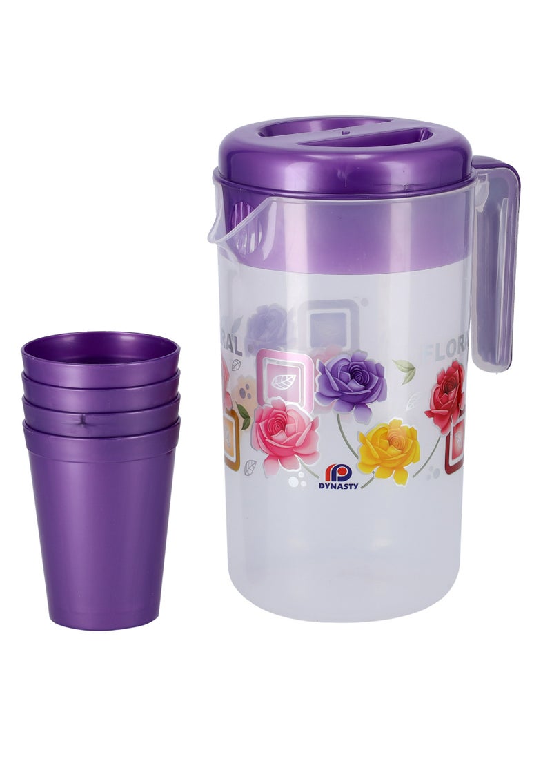 DELCASA Delcasa DC1495 Water Jug with 4 Glasses  - Image 1