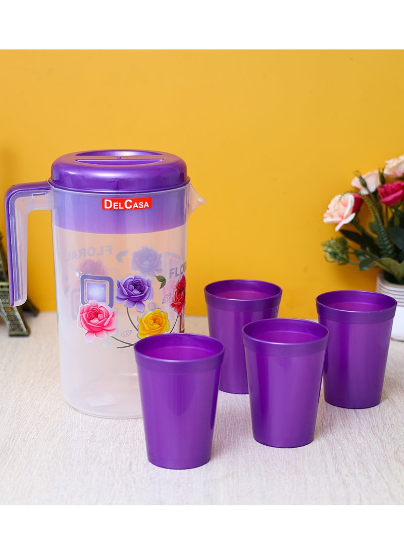 DELCASA Delcasa DC1495 Water Jug with 4 Glasses  - Image 4