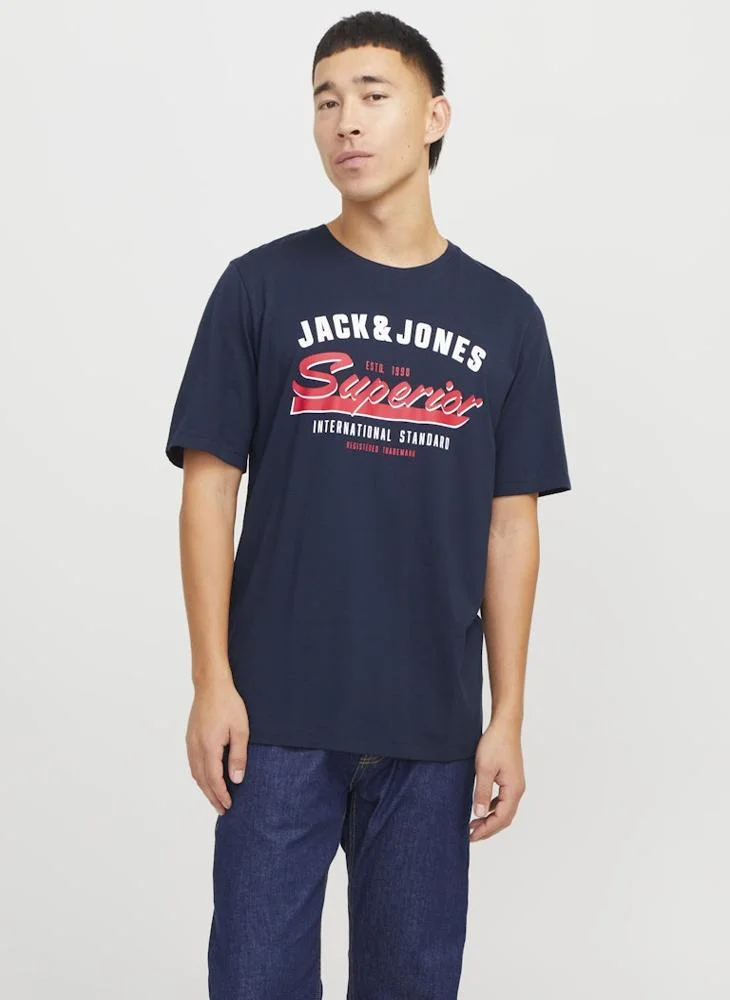 JACK & JONES Logo Crew Neck T-Shirt