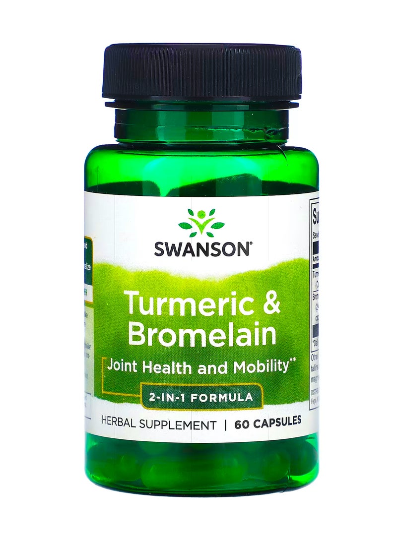 سوانسون الكركم والبروميلين ، 60 كبسولة