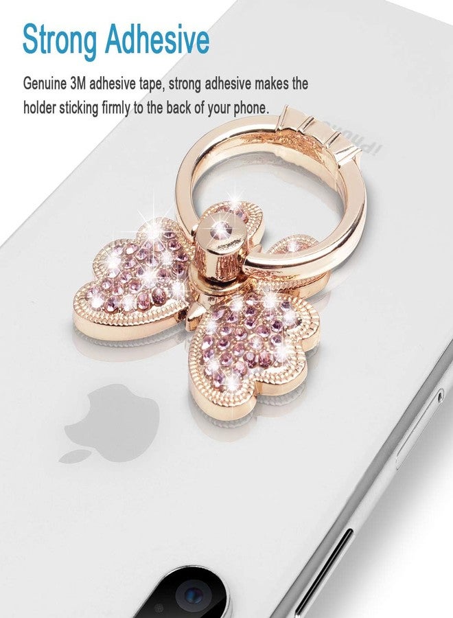 WATACHE Finger Ring Stand,2 Pack Luxury Glitter Diamond Universal Metal Ring Grips for iPhone 16/15/14/13/ Pro Max, Galaxy S24/S23/S22 Ultra, Finger Ring Grip Holder for All Smartphone (Butterfly x 2) - Image 5