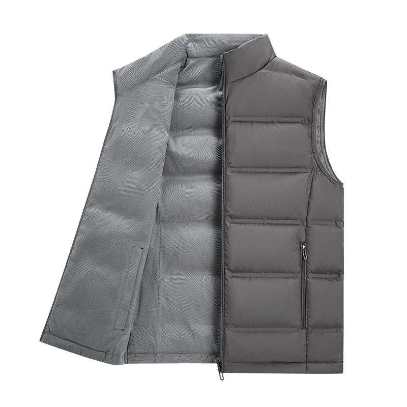 Vest Gray New Autumn/winter Warm Reversible Down for Couples 90 White Duck Plus Size