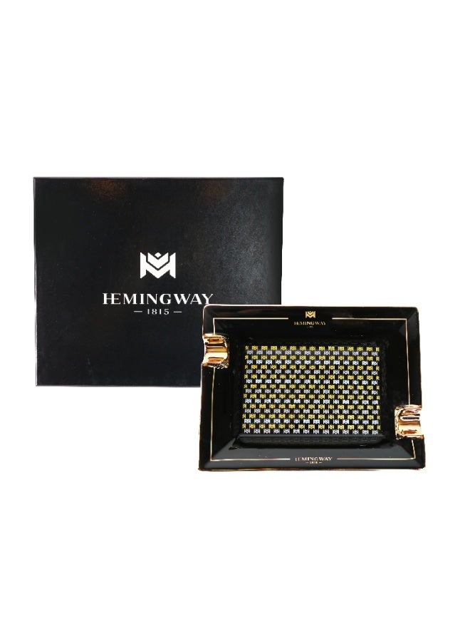 Hemingway Special Edition Ceramic Cigar Ashtray, 2-Cigar Rest, Elegant Living Room Decor Ash Tray, Perfect Gift for Men - Image 4