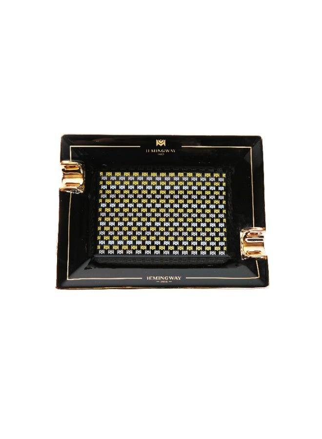 Hemingway Special Edition Ceramic Cigar Ashtray, 2-Cigar Rest, Elegant Living Room Decor Ash Tray, Perfect Gift for Men - Image 2