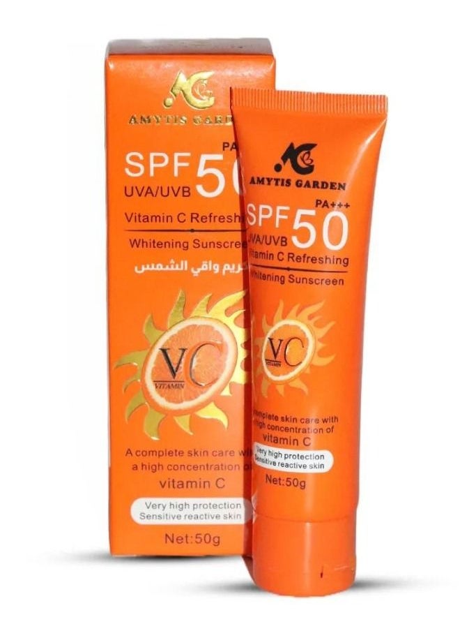 اميتيس جاردن - كريم واقي من الشمس SPF 50 PA + فيتامين C منعش للوقاية من الشمس 50 جرام - Image 1