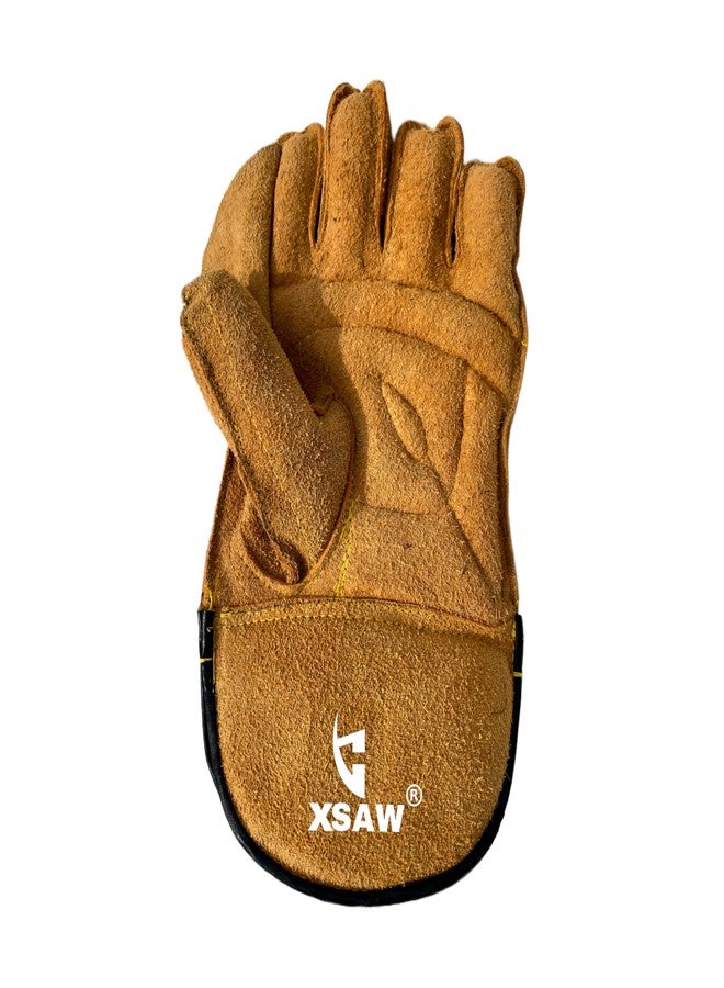 قفازات حراسة المرمى من XSAW للرجال (25 عامًا فأكثر) - قفازات كريكيت صفراء، متينة ومريحة، معدات احترافية لحراسة المرمى للتدريب والمباريات وجلسات التدريب - Image 4
