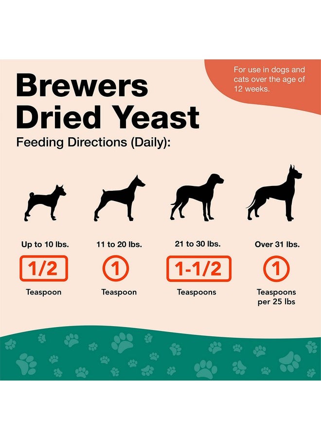 NaturVet - NaturVet - Brewer’s Dried Yeast Formula with Garlic Flavoring - Plus Vitamins - Supports Healthy Skin & Glossy Coat - Fortified with B-1, B-2, Niacin & Vitamin C - for Dogs & Cats (4 lb Powder) - Image 1
