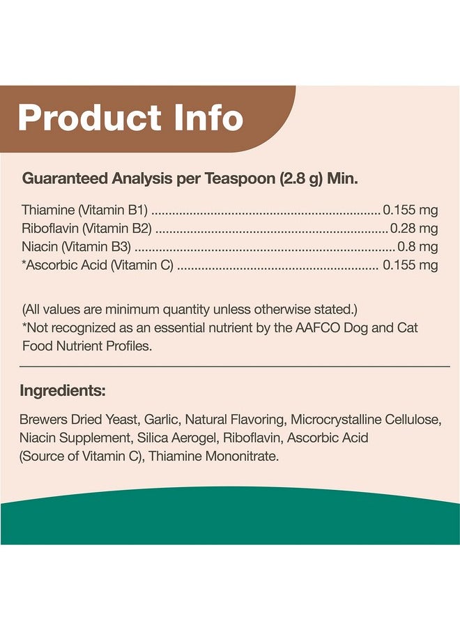 NaturVet - NaturVet - Brewer’s Dried Yeast Formula with Garlic Flavoring - Plus Vitamins - Supports Healthy Skin & Glossy Coat - Fortified with B-1, B-2, Niacin & Vitamin C - for Dogs & Cats (4 lb Powder) - Image 1