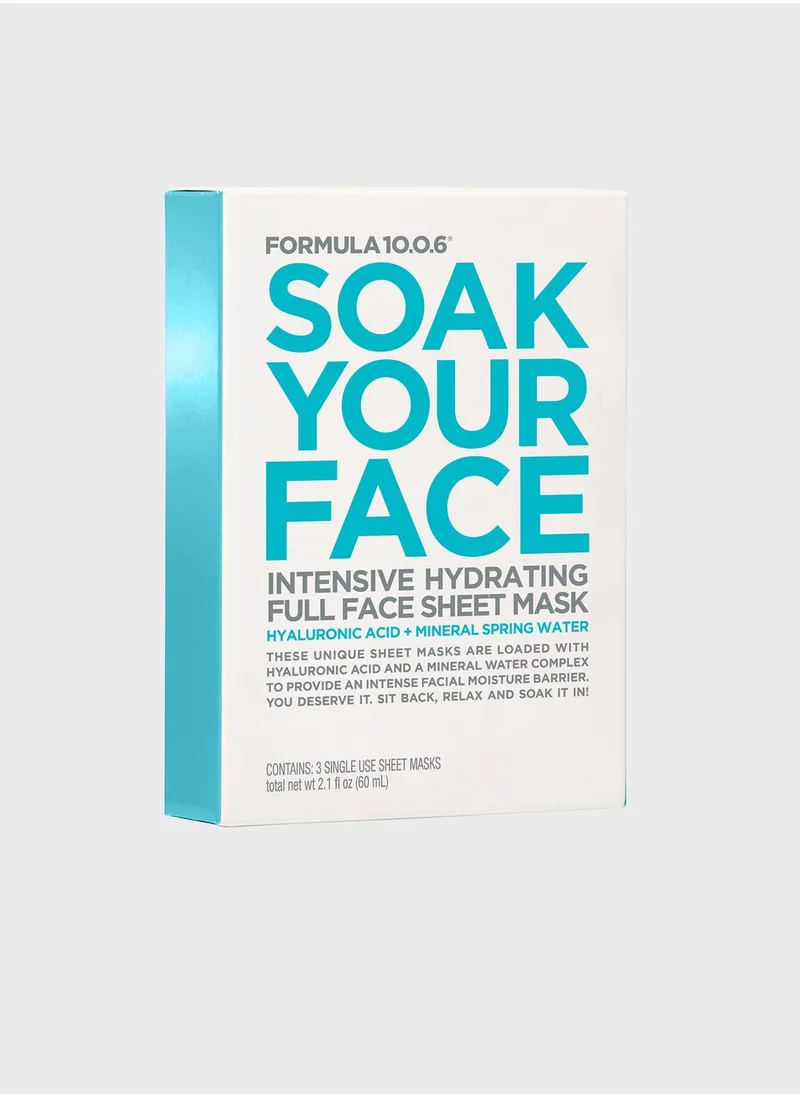 FORMULA 10.0.6 Soak Your Face- 3 Pack Sheet Mask