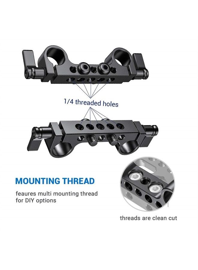 SmallRig Super Lightweight 15mm Railblock, 15mm Rod Clamp with 1/4"-20 Thread for Sony for Canon and Other 15mm DSLR Camera Rig Shoulder Support Rail System - 942 - Image 1