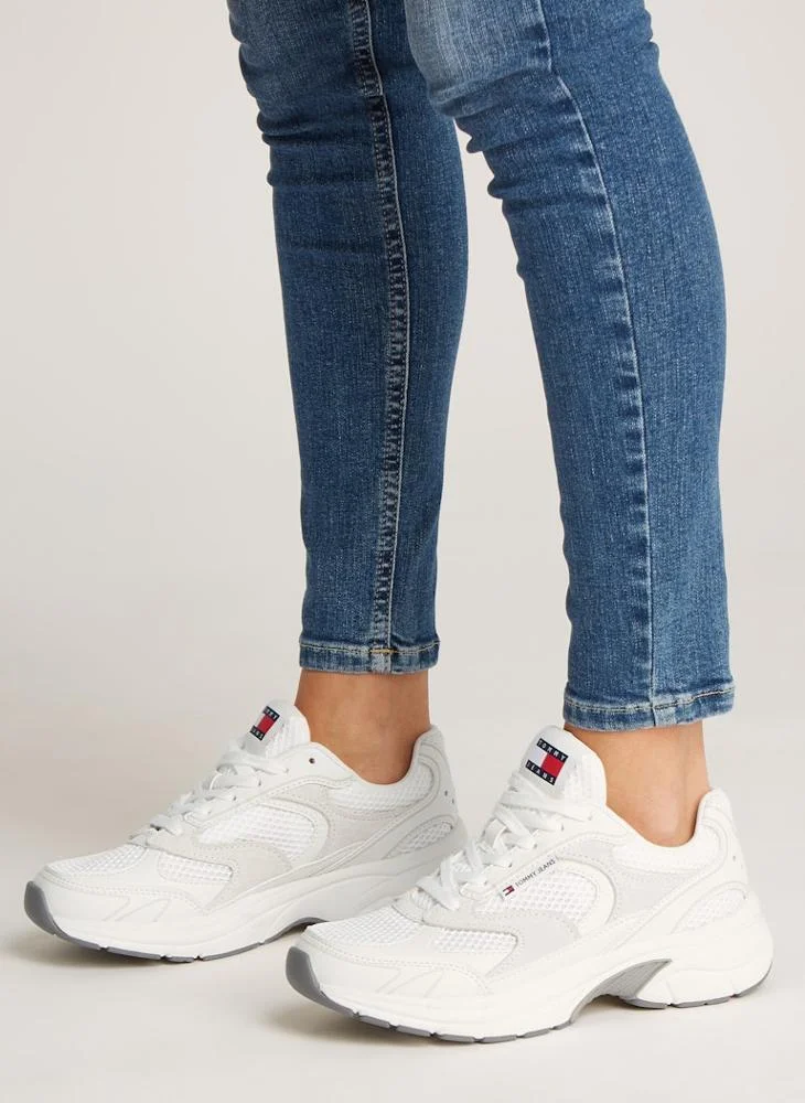 تومي جينز Logo Detail Lace Up Low Top Sneakers