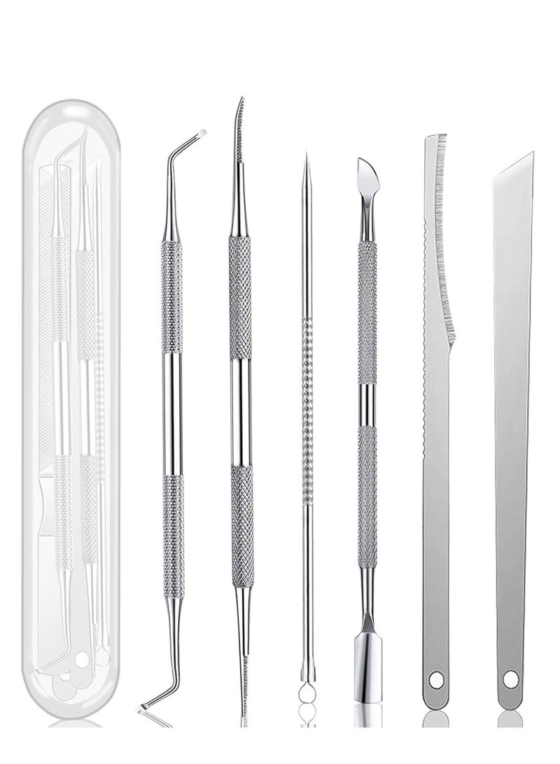 SYOSI Ingrown Toenails Pedicure Tool Kit Nail Treatment Care Stainless Steel Ingrown Toenail Repair Tools Surgical Grade Ingrown Toe Nail File Pedicure Manicure Pain Relief Tools (7 Pieces) 