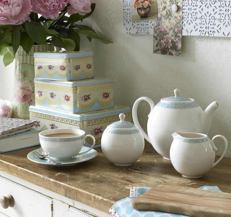 Denby Monsoon Home Lucille Teal 1012Ounce Small Jug - Image 2