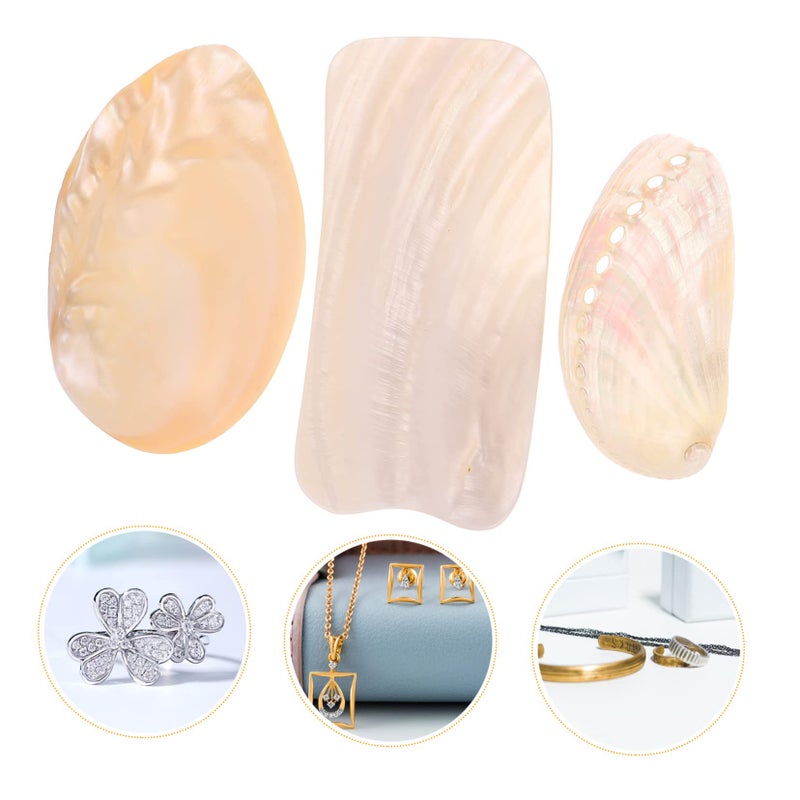 3pcs Natural Seashells for Jewelry Display Necklace Bracelet Photography Props - Image 4