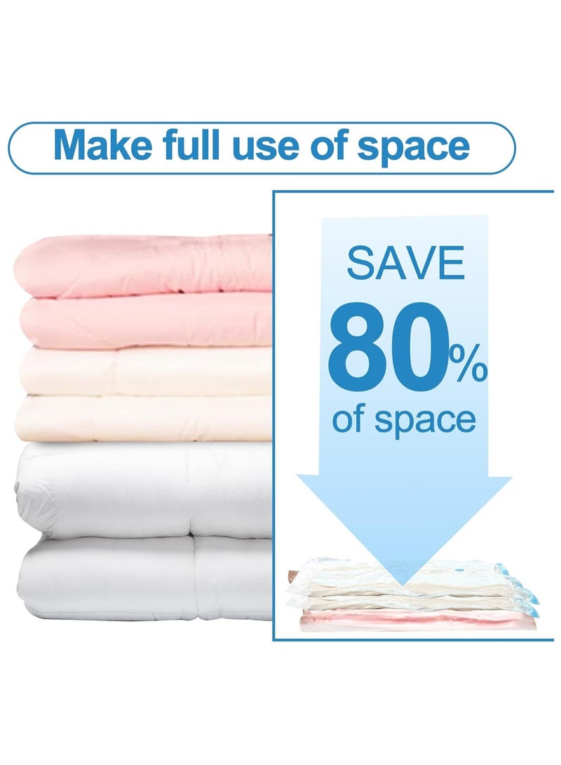 Vparty 6 Pack Vacuum Storage Bags (1 Jumbo/2 Large/2 Medium/1 Pump) with Hand Pump, Space Saver Bags, Vacuum Sealed Bags Compression for Clothing, Comforters, Blankets, Bedding (Pack of 6)6 Pack Vacuum Storage Bags (1 Jumbo/2 Large/2 Medium/1 Pump) with Hand Pump, Space Saver Bags, Vacuum Sealed Bags Compression for Clothing, Comforters, Blankets, Bedding (Pack of 6)  - Image 3
