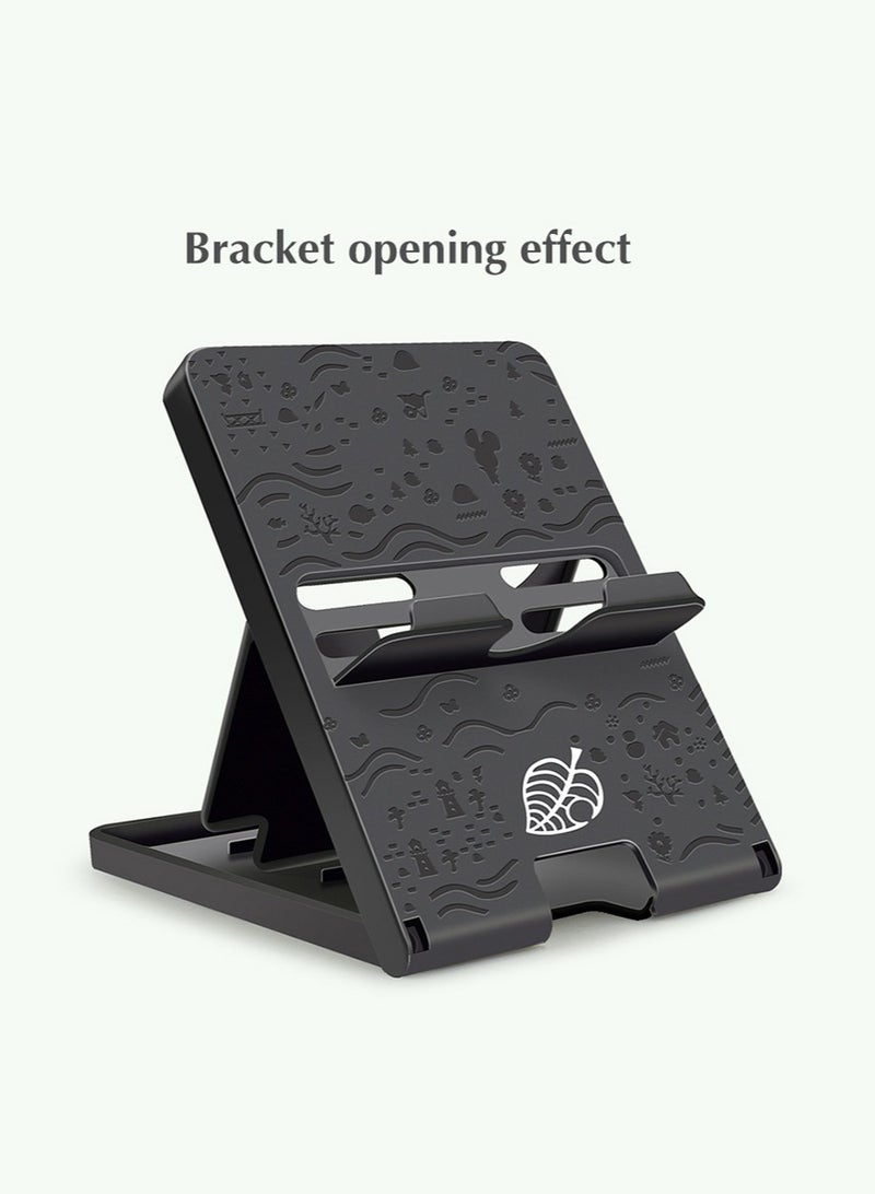 Switch Stand for Nintendo, for Animal Crossing Switch Holder, Adjustable Switch Lite Compact Portable Foldable Stand for Nintendo Switch Accessories (Black) - Image 2