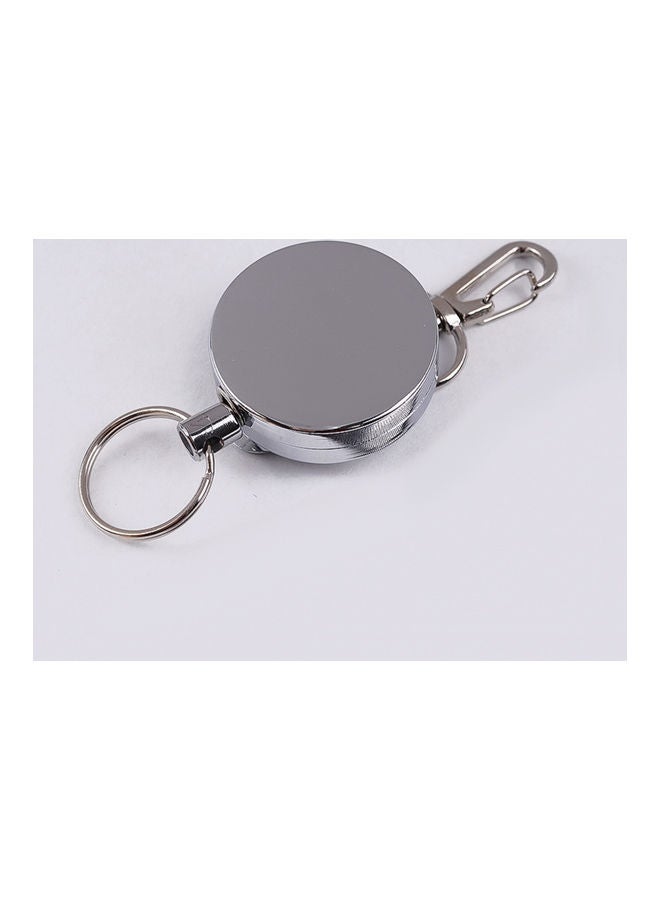 NIBEMINENT Retractable Steel Wire Keychain Return Clip Key Ring Holder 20 x 10 20cm - Image 3