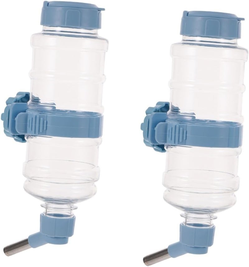FRCOLOR 2pcs Automatic Hamster Feeder Rolling Design Hanging Pet Water Bottle for Bunnies and Small Animals Leak Easy to Use for Hamsters Gerbils and Small - Image 1