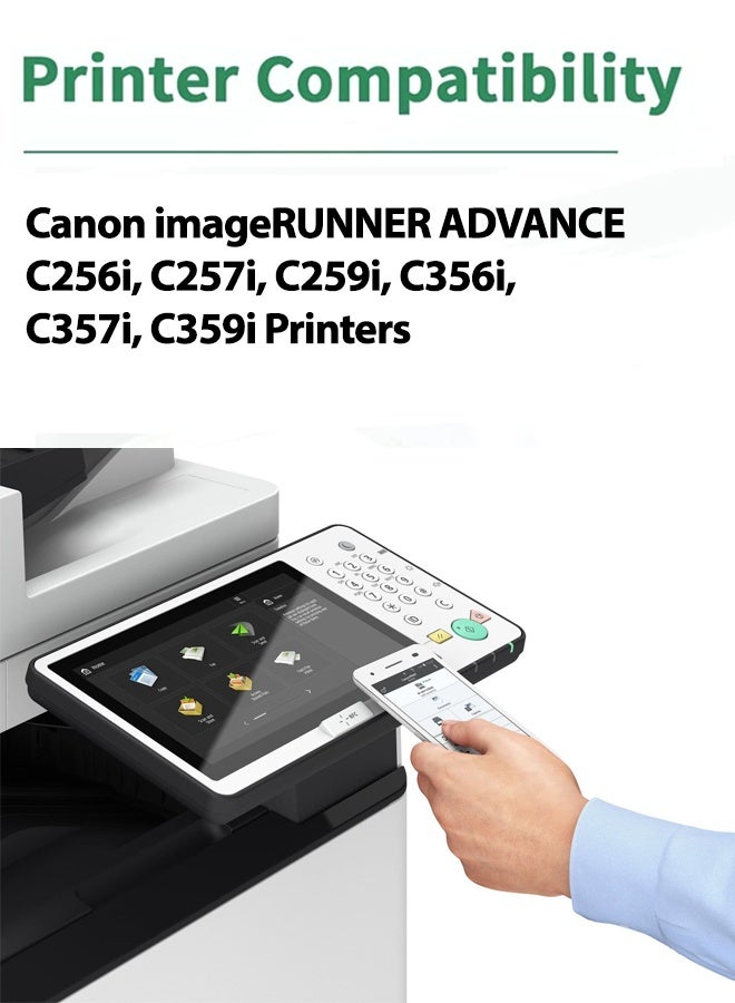 Office Maker Compatible Toner imageRUNNER ADVANCE C256i, C257i, C259i, C356i, C357i, C359i Printers - Black - Image 2