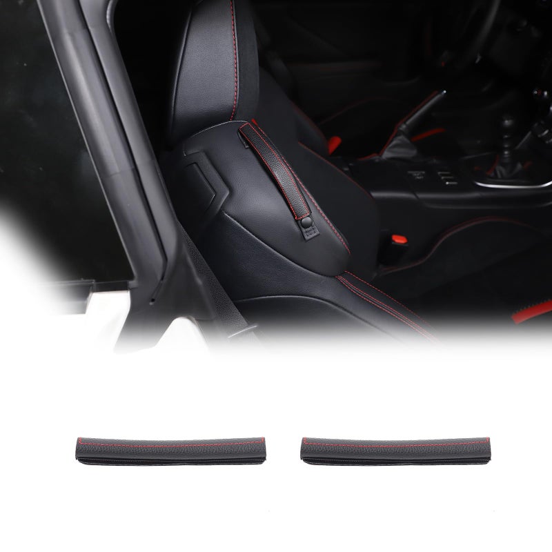 Car Seat Belt Guide AntiBelt Pop Guards Cover Compatible with Toyota 86 GR86 2022 2023 2024  Subaru BRZ ZD8 2022 2023 2024 Leather 2PCS Seat Belt Buckle Anti Off Cover Trim Accessories Black