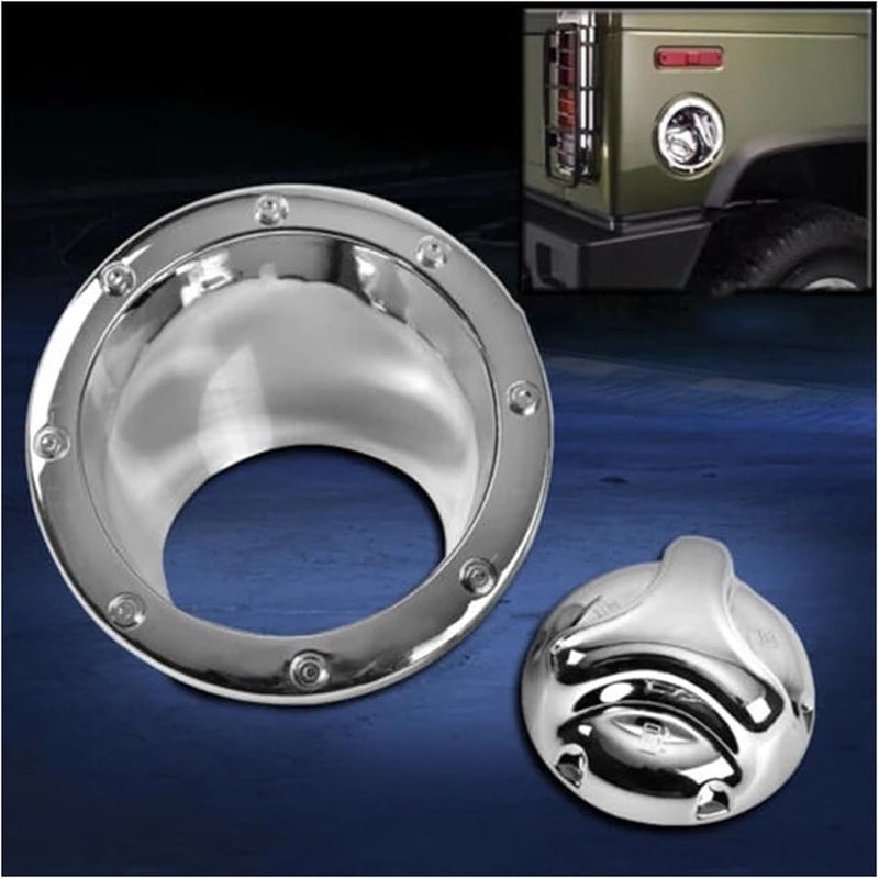 Hummer H2 2003 2009 Fuel Door Bezel Cap Trim Moulding Cover Black - Image 3