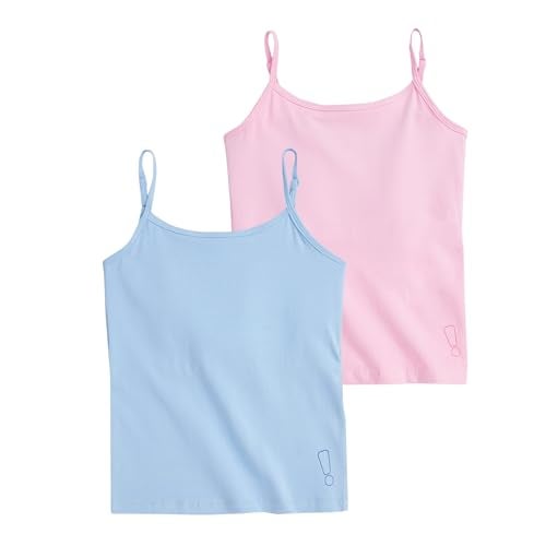 YouGotPlanB Everyday Cotton Padded Camisole for Girls | Built-in Padding, Full Coverage, Adjustable Straps for 8-16 Years | Pack of 2 - Image 3