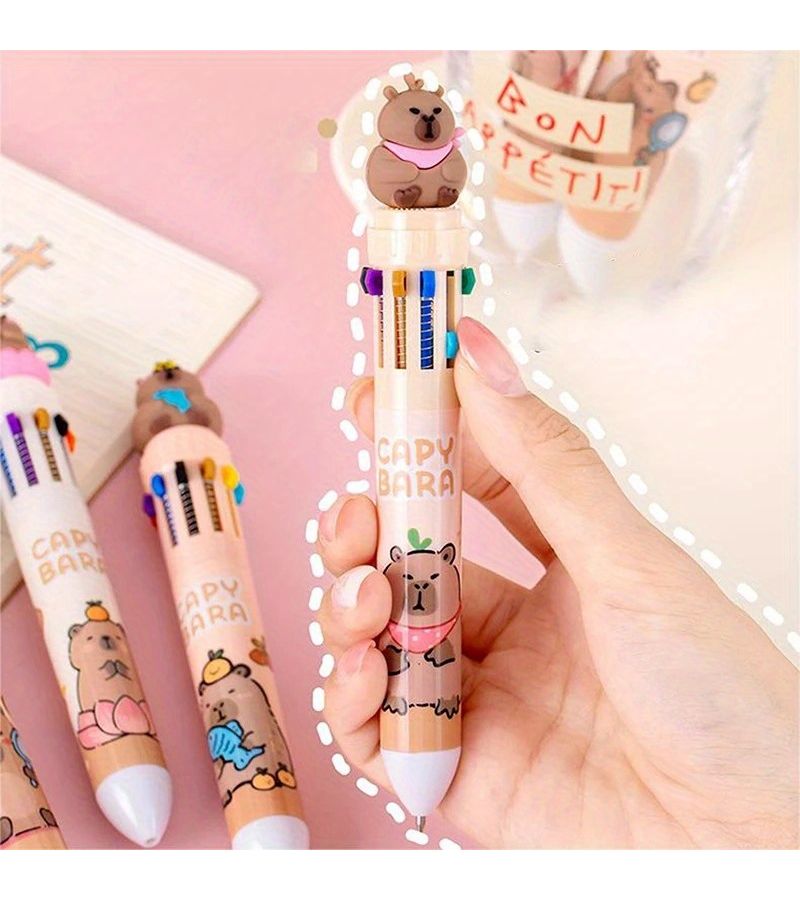 32pcs Capybara Ballpoint Pen Set 10 Colors 4 Cute Styles School Office Gift - Image 5