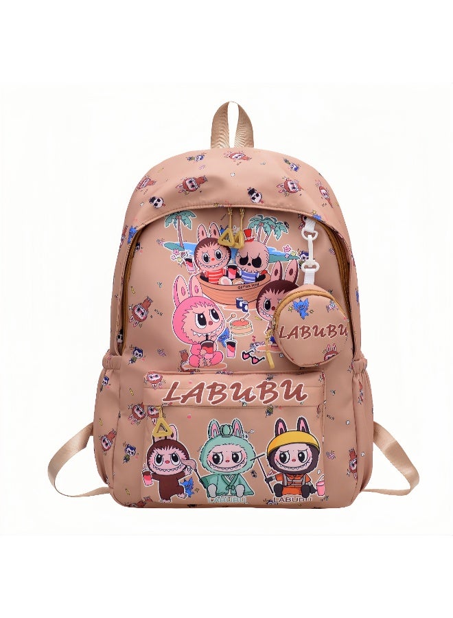 لابوبو حقيبة ظهر لابوبو للأطفال لرياض الأطفال والمدارس الثانوية وحقيبة ظهر للطلاب وحقيبة ظهر خفيفة ولطيفة وحقيبة ظهر أنيقة برسوم كرتونية 45*32*14 سم - Image 1