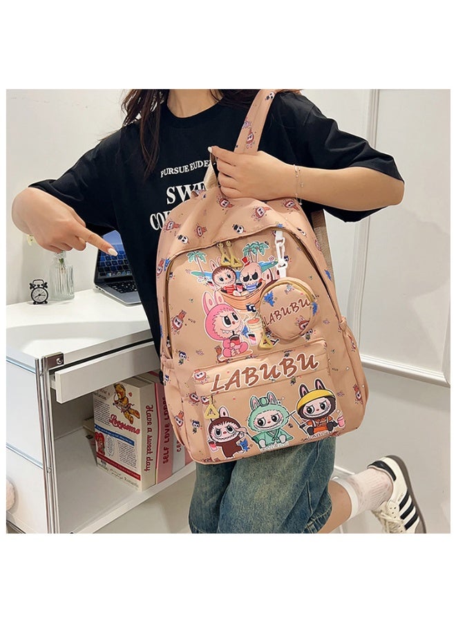 لابوبو حقيبة ظهر لابوبو للأطفال لرياض الأطفال والمدارس الثانوية وحقيبة ظهر للطلاب وحقيبة ظهر خفيفة ولطيفة وحقيبة ظهر أنيقة برسوم كرتونية 45*32*14 سم - Image 2