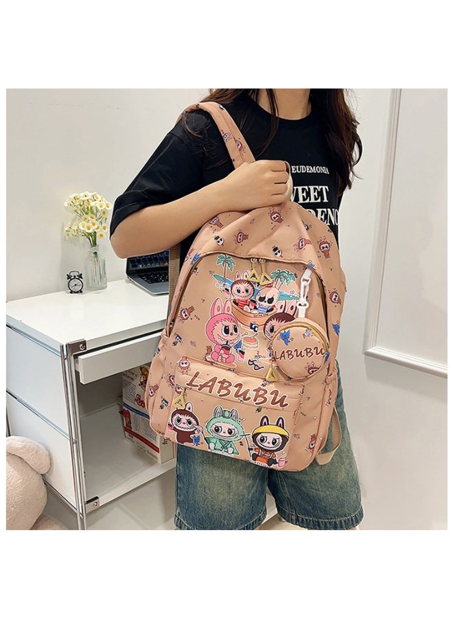 لابوبو حقيبة ظهر لابوبو للأطفال لرياض الأطفال والمدارس الثانوية وحقيبة ظهر للطلاب وحقيبة ظهر خفيفة ولطيفة وحقيبة ظهر أنيقة برسوم كرتونية 45*32*14 سم - Image 3