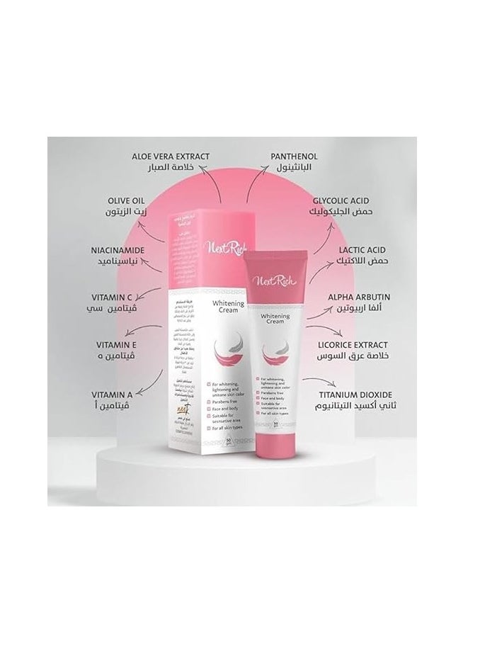 Next Rich - Whitening Cream Deep Hydration 1+1 - Anti-Aging Effect - UV Protection - Image 1
