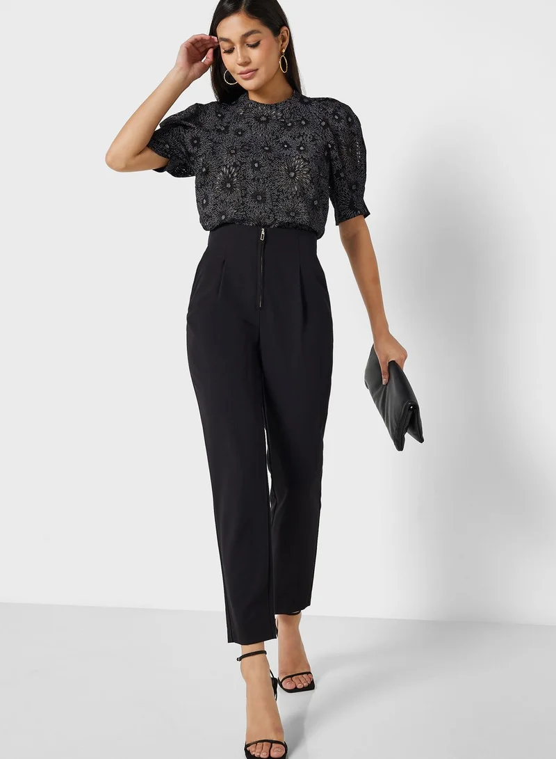 Ted Baker Puff Sleeve Floral Printed Top
