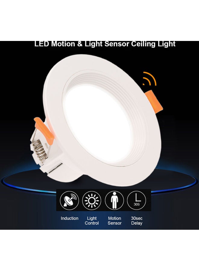 Loquat LED Motion Sensor Downlight Ceiling Light White 12.00X9.00X12.00cm - Image 1