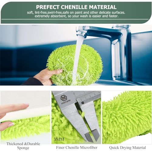 HoMerit Wall Cleaner, Wall Cleaner Mop Green Mop for Walls Max 66’’ Wall Mop with Long Handle, Ceiling Dust Mop with 15°Labor-Saving Extension Pole, Green Wall Cleaner with Long Handle, Wall Washing Mop - Image 4