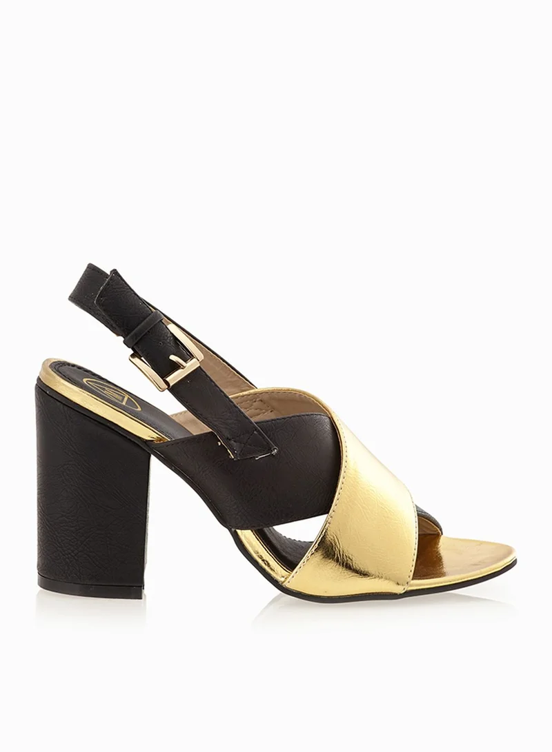 Missguided Contrast Crossover Strap Mules Sandals