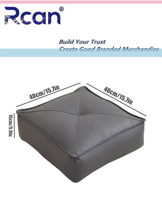 PU Leather Floor Pillow Back Bay Window Tatami Mat Waterproof Cushion Thickened Square With Handle Soft Fluffy Cool Insulation Pillow Suitable for Office Family Car Desks Chairs School