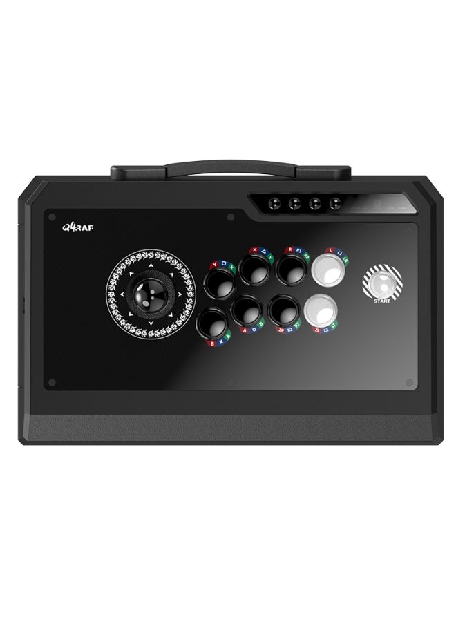 Qanba Q4-qs 4-in Heavy-duty Arcade Game Joystick, Square And Round Dual-use Controller, Compatible With Mobile, Switch, Pc, Ps3, Pc, Steam, Street Fighter 6, Iron Fist 8 - Image 1