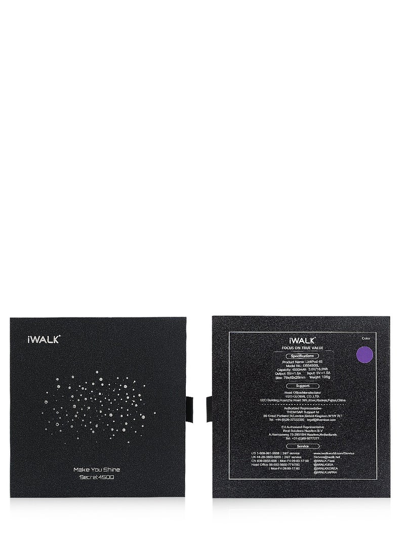 آيووك بنك الطاقة المحمول الصغير المحمول iWALK بنك الطاقة 4500 مللي أمبير في الساعة، من النوع C-أرجواني-ماسي - Image 5