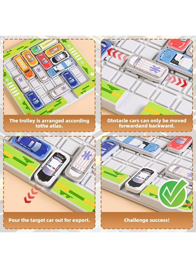 Toyzey Parking Puzzle Magnetic Travel Game - Car Game Brain Teaser with 750 Questions, Logic Jigsaw Puzzle Toy for Kids Ages 3+, Great Gift for Kids Ages 3+  - Image 2