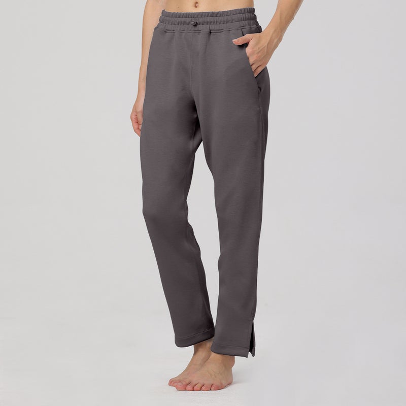 Quick-Dry Air Cotton Casual Slit Pants - Straight Leg Elastic Sports Trousers, Breathable & Comfortable for Everyday Wear