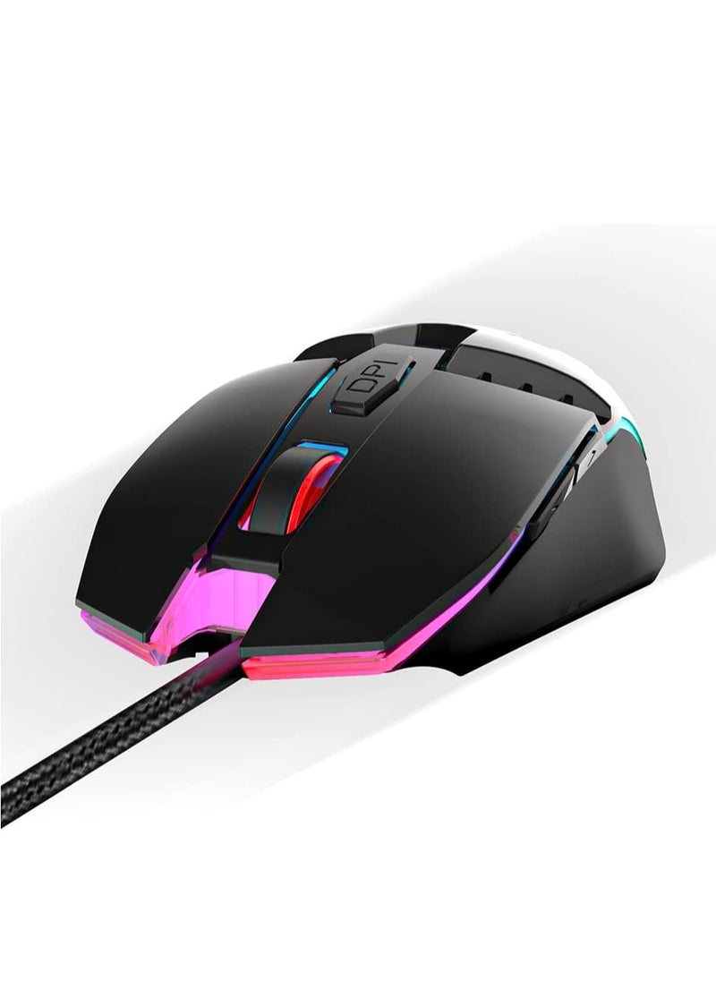 ANT Esports - GM50 Optical Wired Gaming Mouse | Slimmer Shell Design for Claw Grips | Contoured Shape | Premium Build Quality | Multi-Zone RGB Lighting - Image 1